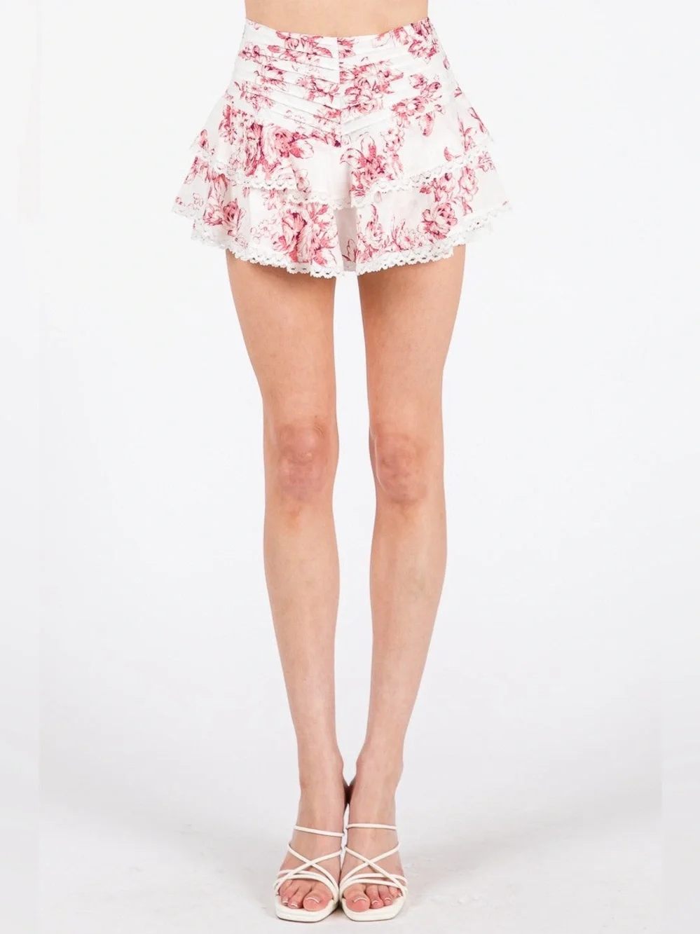 NEW THE VINTAGE SHOP “Oaklynn Ruffle Mini Skirt